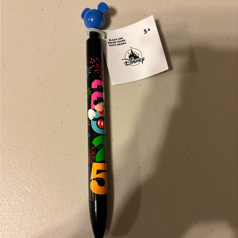 Disney Multicolor Pen with Blue Mickey Topper 2025